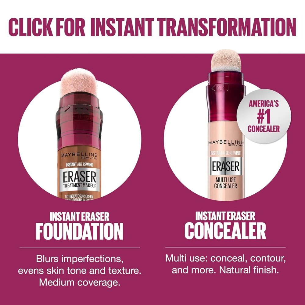 Maybelline Instant Age Rewind Eraser Treatment Makeup with SPF 18, Anti Aging
